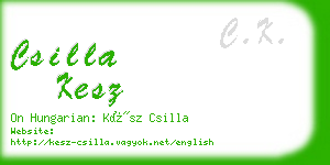 csilla kesz business card